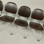 5 X Vintage Stoelen In Skai Leer, Jaren 70 thumbnail 2