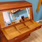 Vintage dyrlund Deense Secretaire Bureau Kast Ladekast thumbnail 19