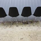 Vintage Zwarte Vitra Dsr Eames Stoelen, Set Van 4 thumbnail 8