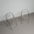 Åland Metal Folding Chairs Niels Gammelgaard Ikea 70s. thumbnail 9