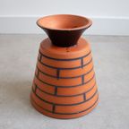 Vintage Terracotta Keramiek Bloempot Op Een Tulpvoet thumbnail 6