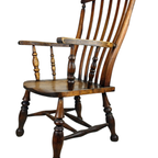 Antieke 19E Eeuws Windsor Chair thumbnail 2