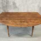 Antieke Eettafel Tafel Franse Wandtafel thumbnail 16