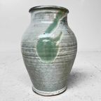 Mingei 民芸 Ceramic Wood Fired Tsubo Vase,  Taishō Periode, Japan thumbnail 4