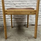 Vintage Stoelen (8) Hout Met Bijzondere, Gebogen Rugleuning thumbnail 7