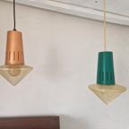 2 Vintage Philips Atomic Age Hanglampen thumbnail 2