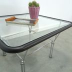 Glazen Jaren 70 Salontafel Met Chromen Onderstel thumbnail 11