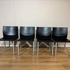 4X Leolux Myto Eetkamerstoelen - Zwart - Kunststof - Design thumbnail 2