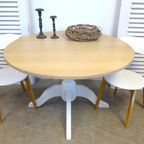 Prachtige Landelijke Ronde Eiken Tafel 120 Cm thumbnail 2