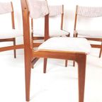 8 Vintage Deense Erik Buch Stoelen | Nieuw Gestoffeerd Roze thumbnail 17