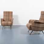 Italian Mid-Century Modern Pair Of Lounge Chairs / Set Fauteuils From Giuseppe Rossi thumbnail 3