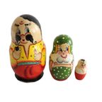Set Van 3 Nestpoppen, Oekraïens Jaren '80 thumbnail 5