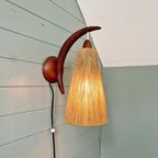 Wandlamp Van Teakhout En Sisaltouw, Temde, 1950-60 thumbnail 2