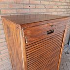Antieke Roldeurkast Archiefkast Kantoorkast thumbnail 14