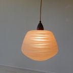 Vintage Lamp Hanglamp Jaren 50 / 60 Melkglas Teakhoud thumbnail 6
