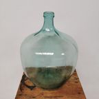 Brocante Glazen Dame Jeanne Vaas Wijnfles, Gistfles Glas 411 thumbnail 3