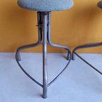 Unieke Vintage Industriële Krukken, In Hoogte Verstelbaar thumbnail 11