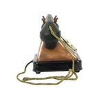 Oude Draaischijf Telefoon Rood Koper Bakeliet Ktas Jaren 30 thumbnail 5