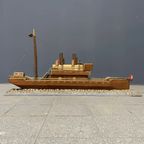 Groot Oud Volkskunst Stoom Schip thumbnail 16