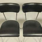4 X Vintage Stoelen In Skai Leer, Jaren 60 thumbnail 3