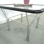 Glazen Jaren 70 Salontafel Met Chromen Onderstel thumbnail 4