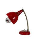 Vintage - Red Desklamp - Unknown Design - Brass Neck thumbnail 6