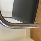 4 Italiaans Design Tuigleer Chroom Buisframe Stoelen thumbnail 5