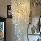 Vintage Capiz Schelpen Hanglamp Xxxl Parelmoer 60’S thumbnail 6
