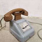 Industriële Vintage Telefoon Met Handgenerator thumbnail 4