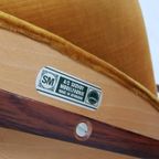 Vintage Deense Stoelen | 6 Oker Gele Stoelen Teak Danish thumbnail 8