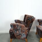 Set Bloemen Fauteuils Met Houten Poten thumbnail 17