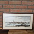 Oude Prent Druk Deventer In Lijst Achter Glas thumbnail 2