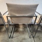 Vier Arco Frame Eetkamerstoelen, Crème Bekleding, Burkhard Vogtherr thumbnail 16
