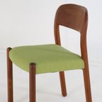 Set 4 Deense Massief Teak Vintage Eetkamerstoelen 'harte Skov' Vintage New Upholstery thumbnail 6