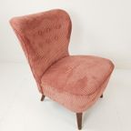 Artifort Clubfauteuil Roze Ribstof Cocktailstoeltje thumbnail 4