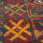 Uniek En Oud Oosters Vloerkleed Met Geweldige Kleuren En Onder Andere Oranje Details 135x81cm thumbnail 5