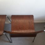 Setprijs  4 Houten Stapelstoelen Retro Stoelen Plywood Ikea Chairs thumbnail 7