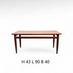 Mid-century Salontafel Teakhoutfineer Blad, Massief Teakhout thumbnail 11