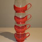 4 Vintage Rode Melitta Theetassen thumbnail 2