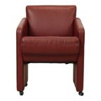 Vintage Koppel Rode Zetels Fauteuils Hoogwaardig Kunstleder thumbnail 14