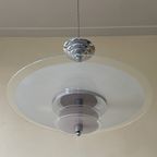 Schijflamp Hanglamp Lamp Jaren 60 Frans thumbnail 5