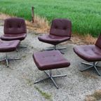 Vintage Fauteuils (3) Met Hocker (2) thumbnail 6