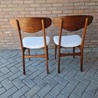 Set 2 Vintage Stoelen Nieuw Bekleed Teddy Deense Stoelen thumbnail 16
