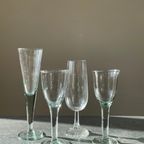 4 X Vintage Champagne Glazen - Mix thumbnail 2