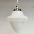 Opaalglazen Art Deco Plafondlamp Uit De 1960’S thumbnail 5