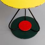 Vintage Tafeltje Metaal/Hout Frans Design Sidetable '50 thumbnail 6