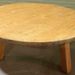 Vintage Brutalist Massief Eiken Salontafel Rond Salontafel Vintage Reliving