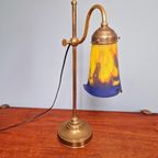 Art Deco Koperen Bureaulamp, Frères Muller, 1920 thumbnail 14