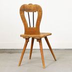 Antieke Wabi Sabi Primitieve Bergstoel thumbnail 6