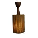 Erg Leuke Vintage Jute Design Hanglamp Afgewerkt Met Hout thumbnail 2